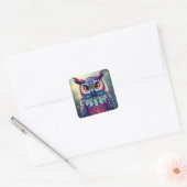 Stickers Chouette colorée (Enveloppe)
