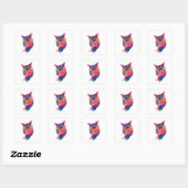 Stickers Chouette colorée (Feuille)