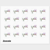 Stickers Chouette violette (Feuille)