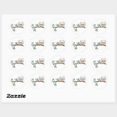 Stickers Chouette violette (Feuille)