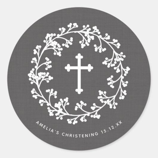 Stickers Christening à la respiration du bébé (Devant)