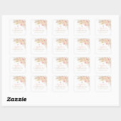 Stickers Christening Boho Girl Rose Gold (Feuille)