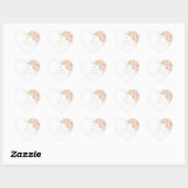 Stickers Christening Boho Girl Rose Gold (Feuille)