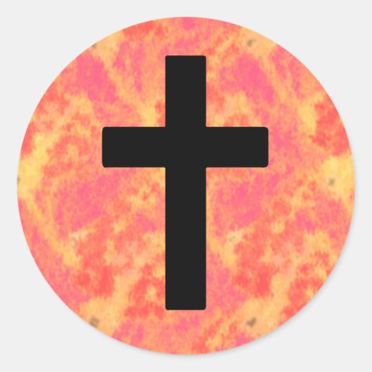 Stickers Christian Cross Sunrise Couleur Arrière - (Devant)