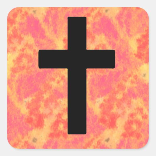 Stickers Christian Cross Sunrise Couleur Arrière - (Devant)