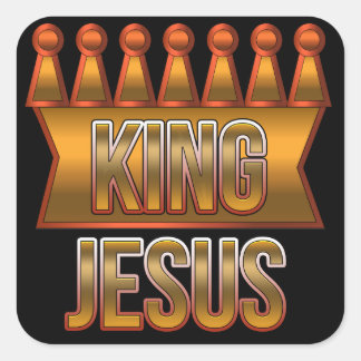 Stickers Christian King Jesus Gold Crown