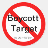 Stickers cible de boycott (Devant)