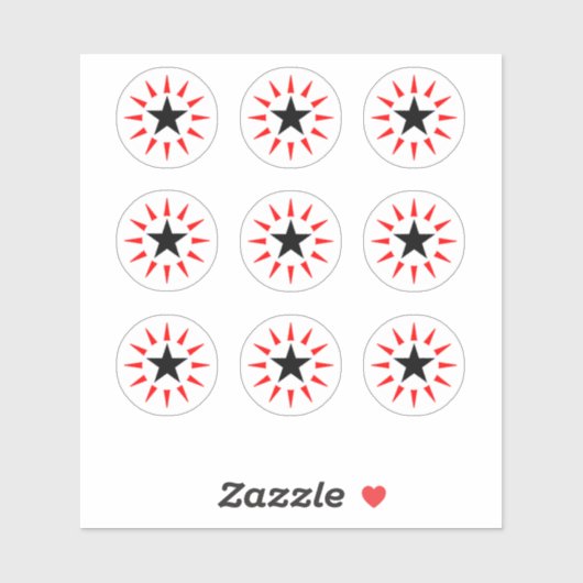 Stickers cible ronde de la machine à Pinball Star (Feuille)