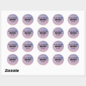 Stickers Ciel rose et Citation (Feuille)