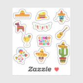 Stickers Cinco de Mayo (Feuille)