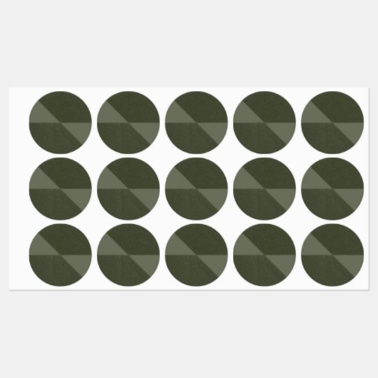 Stickers Circle Vert Moss Moderne (Feuille)