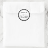 Stickers Circulaires Bordure Gris Noir Sur Feuille (Sac)