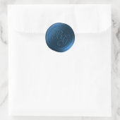 Stickers cire bleu foncé double monogramme (Sac)