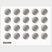 Stickers cire de sceau en pierre gris Script Monog (Feuille)