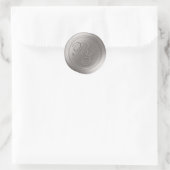 Stickers cire de sceau en pierre gris Script Monog (Sac)