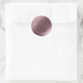 Stickers cire Mauve violet 2 lettres Monogramme (Sac)