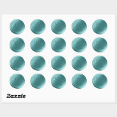 Stickers cire Monogramme turquoise vert 2 lettres (Feuille)