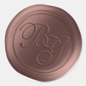 Stickers cire Pecan Brown Double Monogramme (Devant)