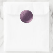 Stickers cire violet violet 2 lettres Monogramme (Sac)