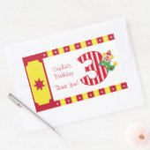 Stickers cirque 3e anniversaire (Enveloppe)