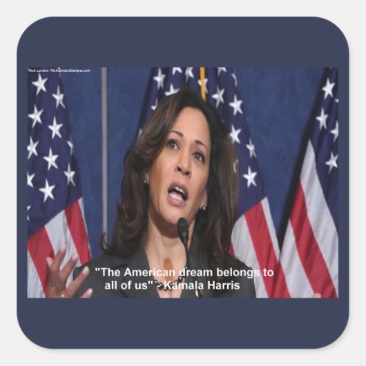 Stickers Citation Kamala Harris & American Dream (Devant)