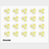 Stickers citron aquarelle (Feuille)