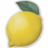 Stickers citron et feuille (Devant)
