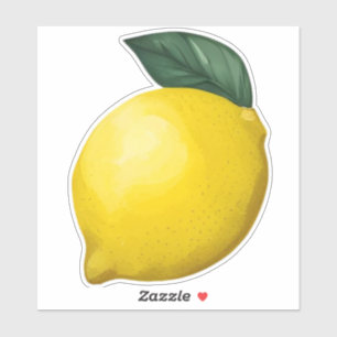 Stickers citron et feuille