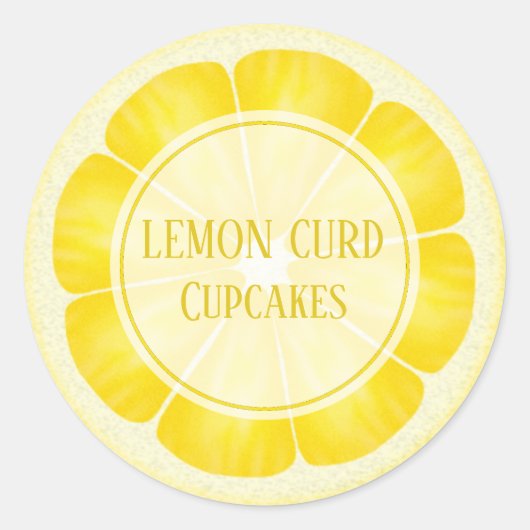 Stickers Citron Personnalisables Pour Desserts (Devant)