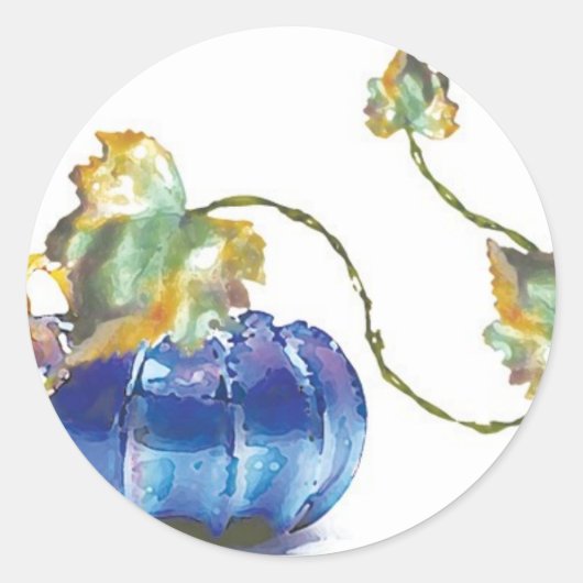 Stickers Citrouille bleu (Devant)