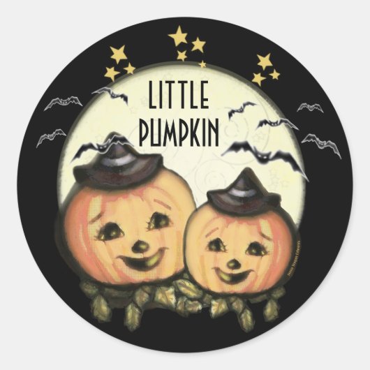 Stickers Citrouille CustomVintage Halloween (Devant)