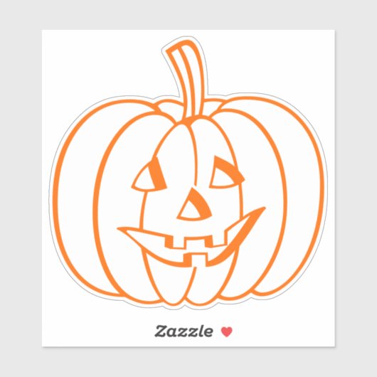 Stickers citrouille en vinyle coupé sur mesure de  (Feuille)
