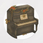 Stickers Citrouille gothique et chat Halloween feu (Design 2)