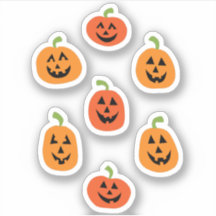 Stickers Citrouille Halloween Cute Custom-Cut Viny