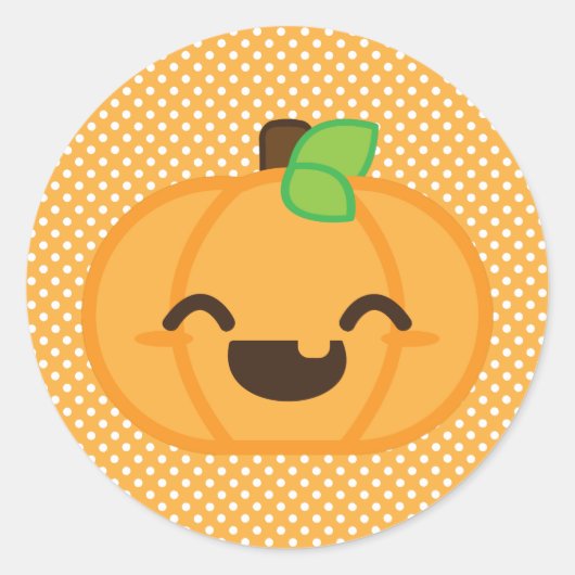 Stickers Citrouille Kawaii Jack-o'-lantern (Devant)