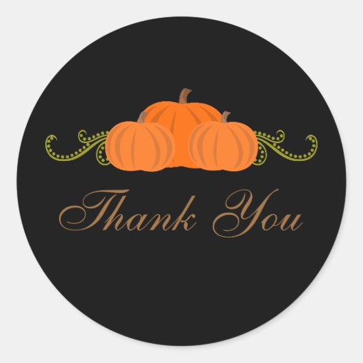 Stickers citrouille Merci  (foncé) (Devant)