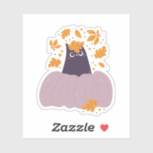 Stickers Citrouille Peek-a-boo sur mesure en vinyl