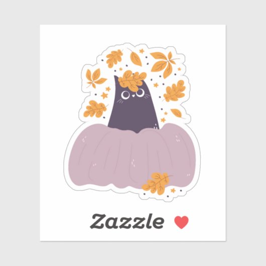 Stickers Citrouille Peek-a-boo sur mesure en vinyl (Feuille)