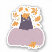 Stickers Citrouille Peek-a-boo sur mesure en vinyl (Devant)