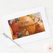 Stickers Citrouille Rectangle bon thanksgiving (Enveloppe)