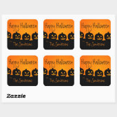 Stickers Citrouilles d'Halloween orange et noir (Feuille)