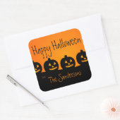 Stickers Citrouilles d'Halloween orange et noir (Enveloppe)