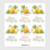 Stickers Citrouilles et Bons thanksgivings orange (Feuille)
