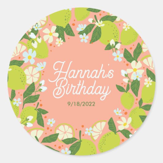 Stickers Citrus Garden - Texte modifiable (Devant)