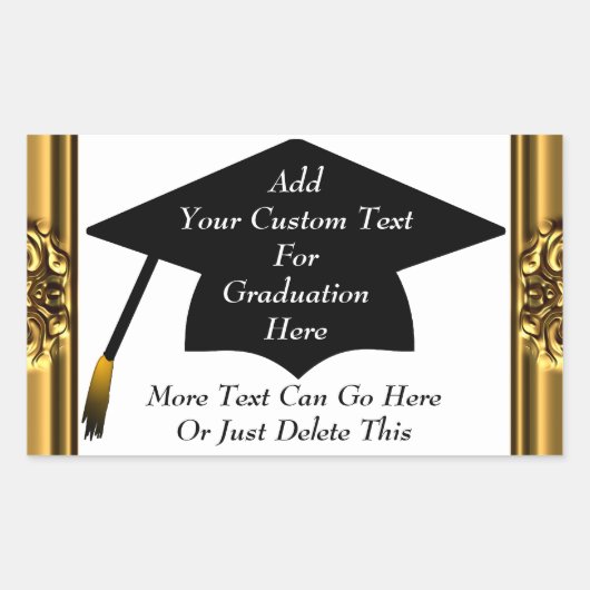 Stickers Classic Gold Border Graduation (Devant)