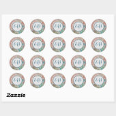 Stickers Classic Marbré avec Monogramme (Feuille)
