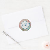 Stickers Classic Marbré avec Monogramme (Enveloppe)