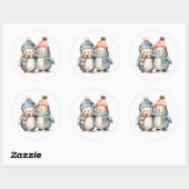 Stickers Classic Penguin d'hiver (Feuille)