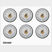 Stickers Classic Pure Honey Round Design modifiabl (Feuille)