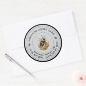 Stickers Classic Pure Honey Round Design modifiabl (Enveloppe)